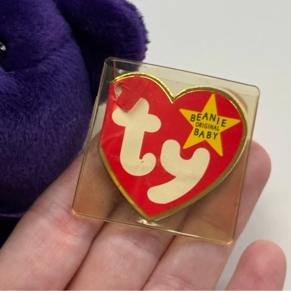 TY Beanie Baby Original Princess Diana 1997 TY Inc Oakbrook IL Purple Bear - Picture 7 of 8